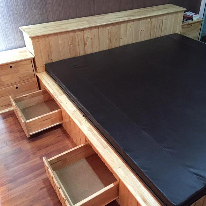 เตียงยกระดับไม้